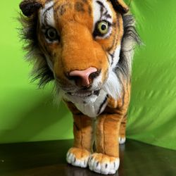 Bengal Tiger Large Standing Plush Hansa Toys life like stool Retired editition