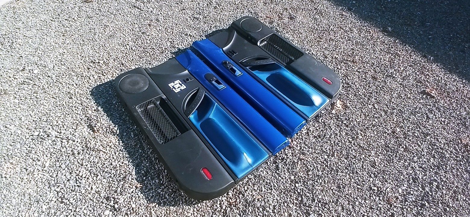 Blue New Beetle Bug Door Panels Black Trim 98 99 00 01 02 03 04 05 