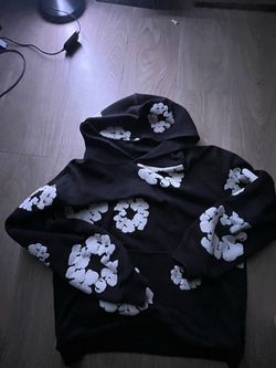 Black and white denim tears hoodie