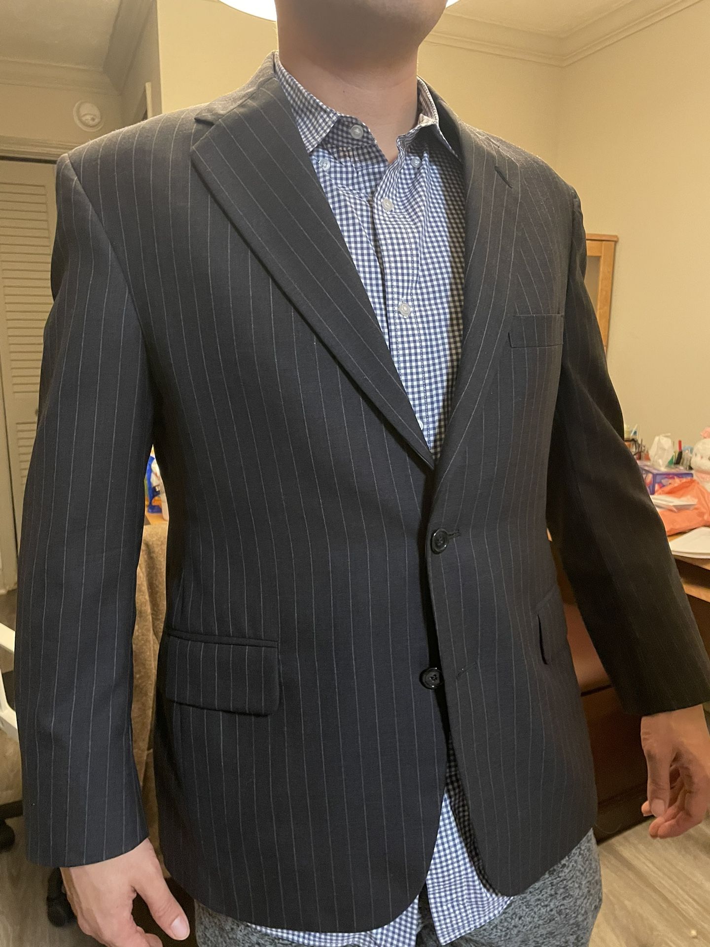 Grey Pinstripe Suit