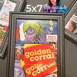 Gift card frames