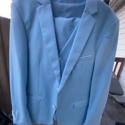  Tailored Baby Blue Prom Suit (Worn Once!!)