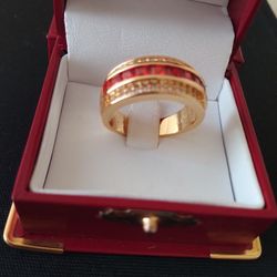 Gold 10k Plated Diamond Ring Jewelry 