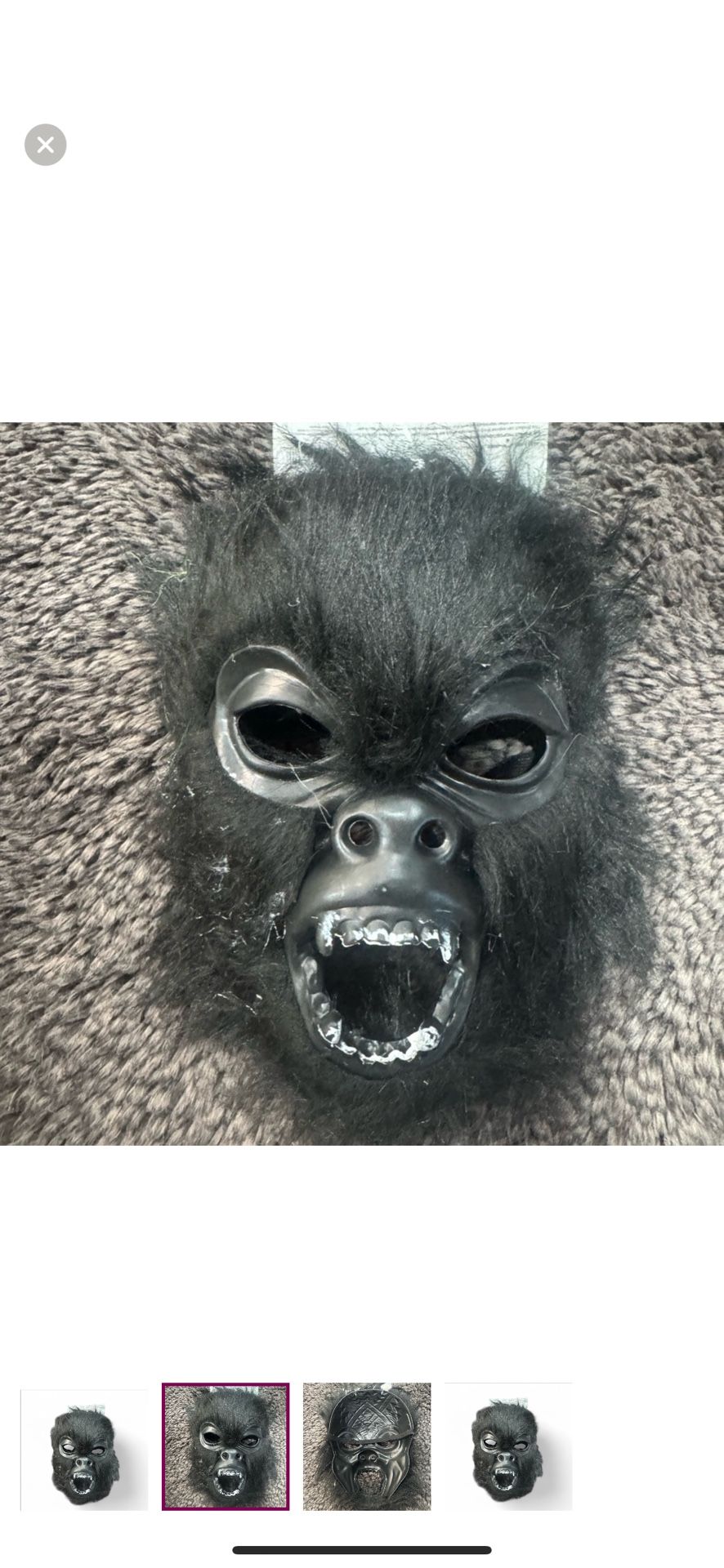 Gorilla Halloween costume Mask one size