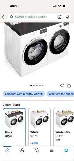 Washer and Dryer Countertop Shelf – Black