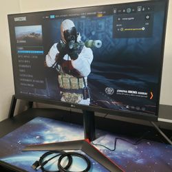 Gaming UltraGear QHD 27-Inch Gaming Monitor 27GL83A-B - IPS 1ms (GtG), W/ HDR 10 Compatibility, NVIDIA G-SYNC, and AMD FreeSync, 144Hz, Black
