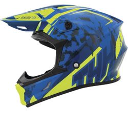 THH T-710X Renegade Youth MX Offroad Helmet Blue/Yellow XL
