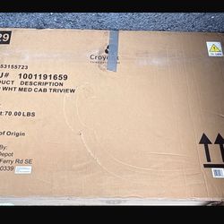 48 in. W x 30 in. H x 5-1/4 in. D Frameless Tri-View Surface-Mount Medicine Cabinet with Easy Hang System in White