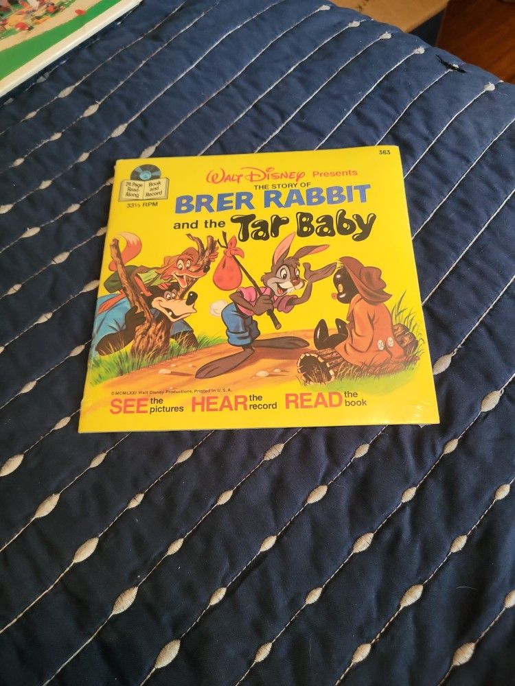 Walt Disney See Hear Read Brer Rabbit and Tar Baby Book & Record New Sealed 1971

