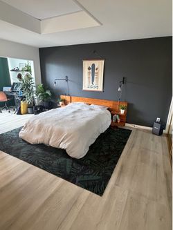 CB2 Andes Acacia Queen Size Bed