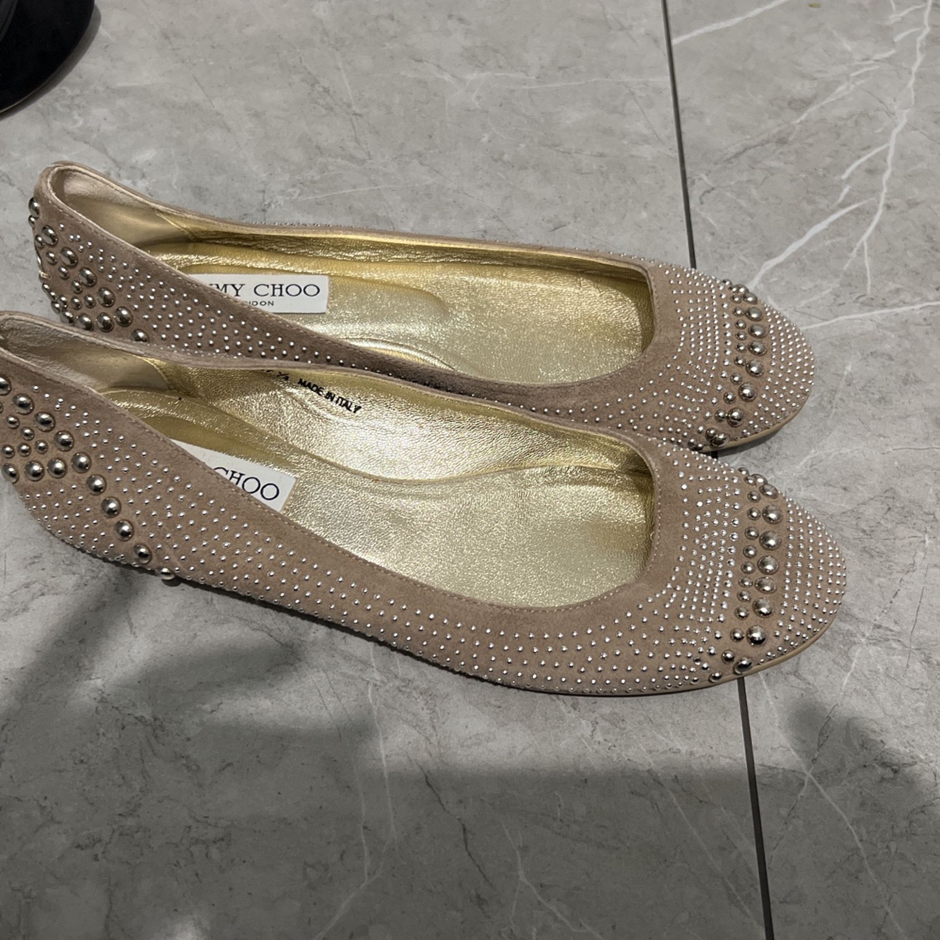 Authentic Jimmy Choo Studded Flats 37.5