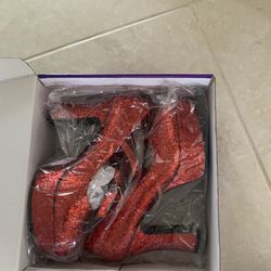 Halloween Red Glitter Shoes 