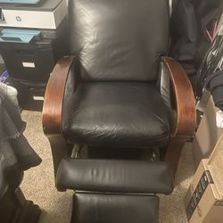 Antique Leather Recliner Chair 