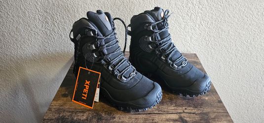 Women's Black Hiking Boots Thermator Mid High Top
