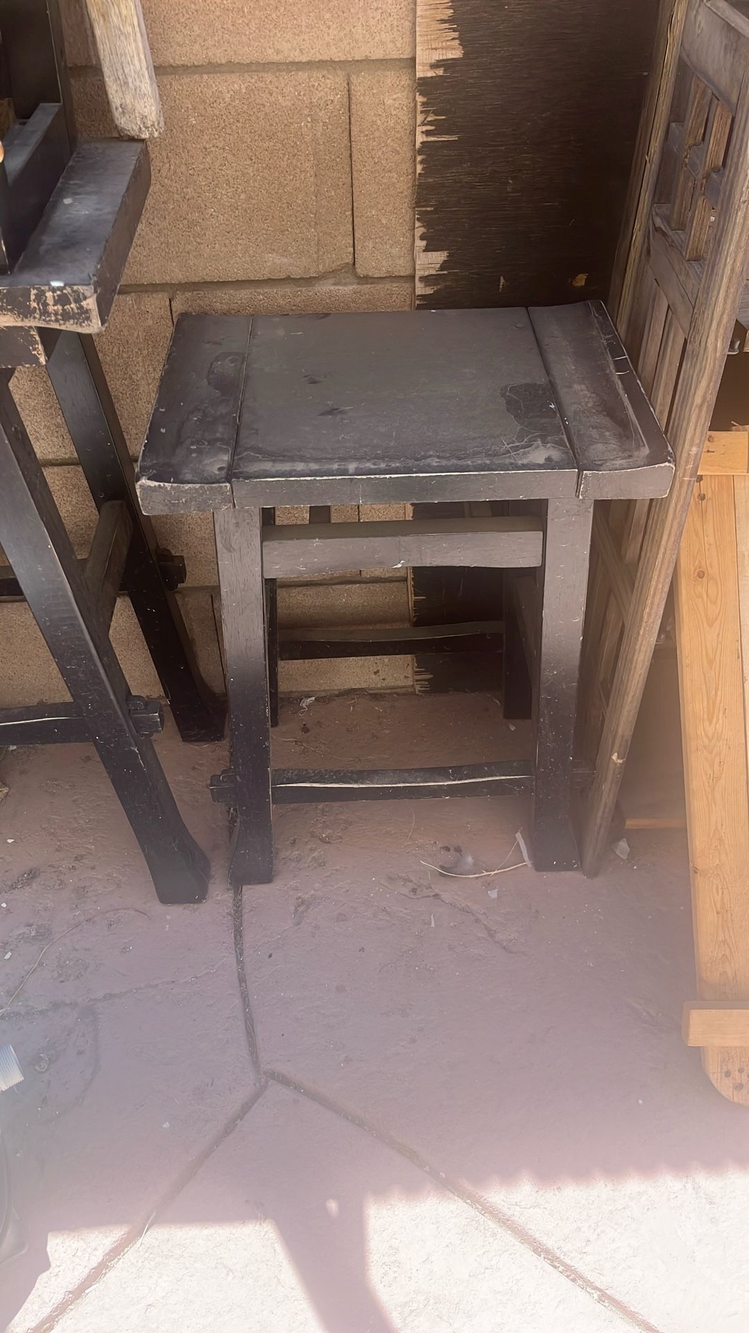 Black bar stools