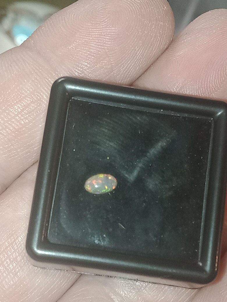 .29ct Natural Ethiopian Fire Opal Cabochon Gemstone Ring Sized 