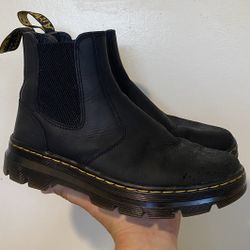 Dr. Martens Boots Leather Boots Non Laced - Woman Size : 8 - Men Size : 7 
