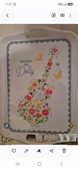 Raised on Dolly Decorative Serving Tray