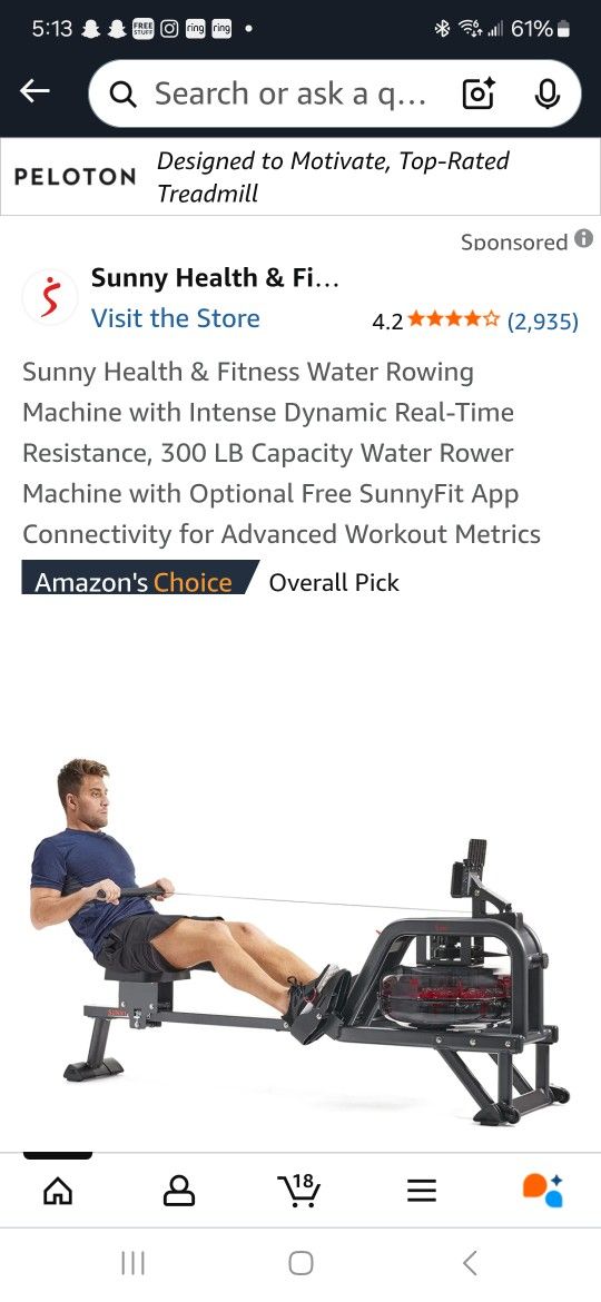 Water Rowing Machine