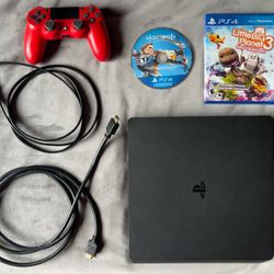 PS4 Slim + Controller + Hdmi / Power + 2 Games