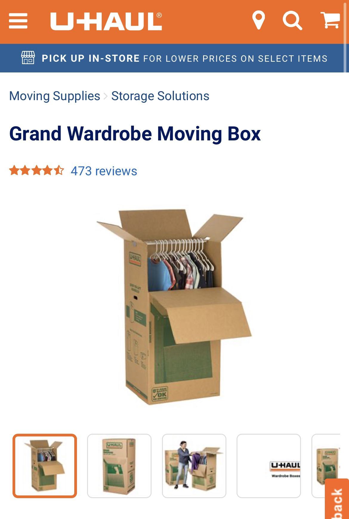 FREE.  Wardrobe boxes