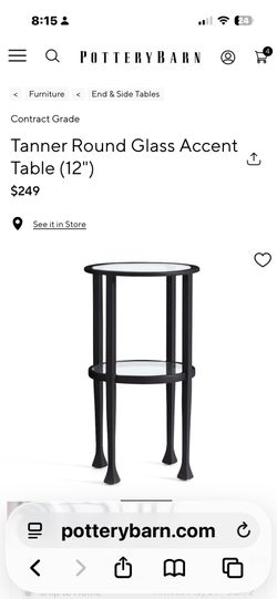 Pottery Barn Tanner accent table