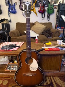 VINTAGE KAY ACOUSTIC GUITAR 1(contact info removed) SERIAL # L1135 NO CRACKS! GREAT