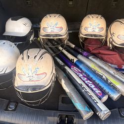 Softball Helmets and bats