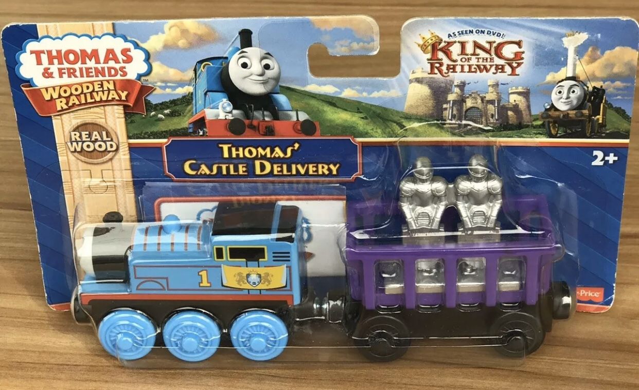 NEW REAL WOOD Thomas the Train & Friends Wooden Railway THOMAS' CASTLE DELIVERY.