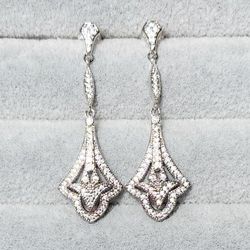 White Sapphire Earrings