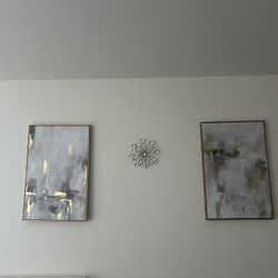 Gold And Gray Wall Paintings