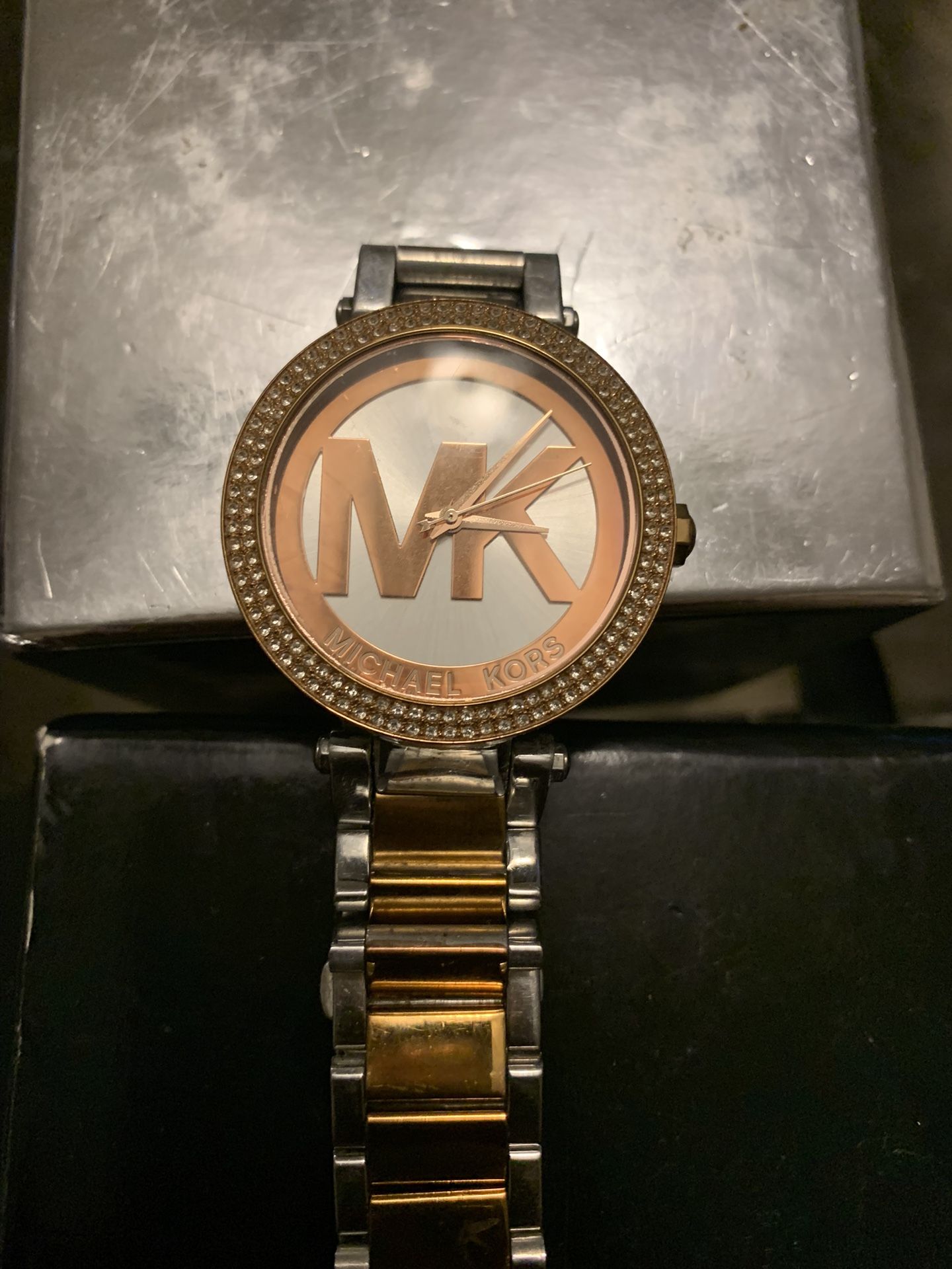 Michael Kors Parker Rose Gold And Silver