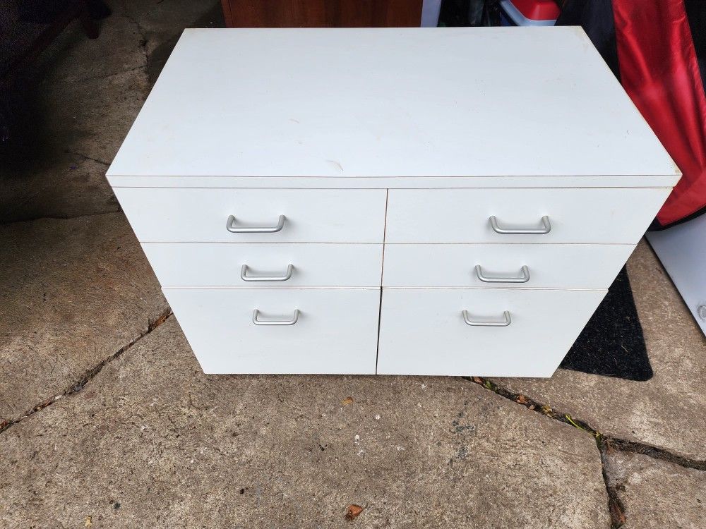 6-Drawer Desk Cabinet – Heavy, Solid, Great for Workspace or Storage