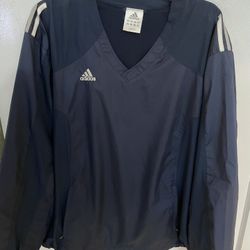 Adidas Men’s V-neck Pullover Size Large Navy Blue