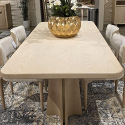 New Beautiful Ash Wood 7 Pc Dining Collection