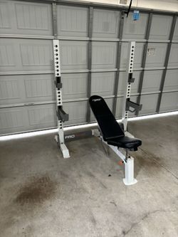 Olympic Squat Rack Weight Bench( Squats On Rear) Inclines, Declines