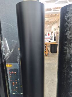 Satin black vinyl wrap by the roll