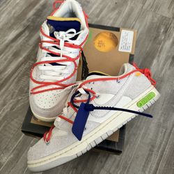 Off White Dunk Lot 13 Sz 10 *USED*