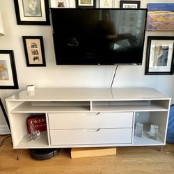 Elyce White TV Stand - Excellent Condition