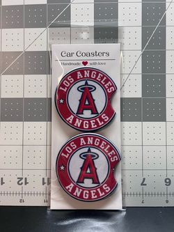 Los Angeles Angels Handmade Car Coasters Set of 2