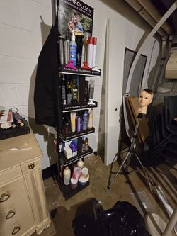 Freestanding Salon Hair Product Display Shelf