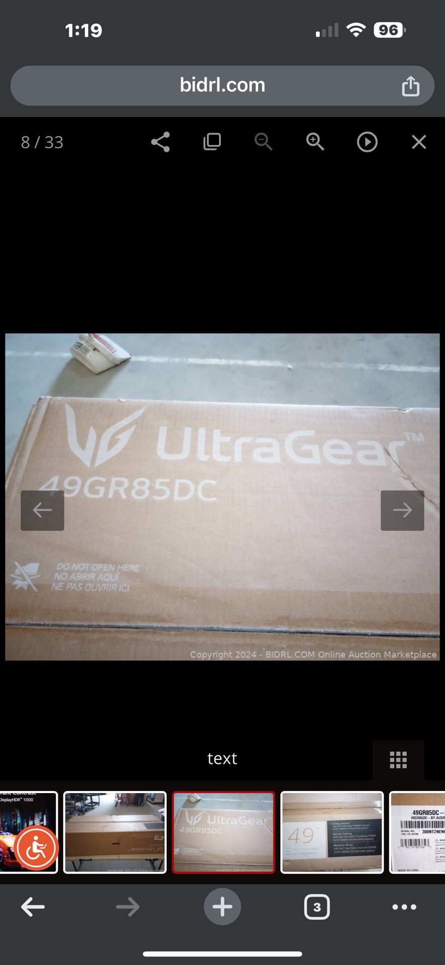 Ultra Gear 49” Curved 240hz 1 Ms 5140x1440 