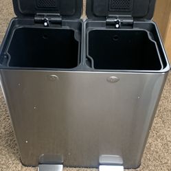 Thin Lid Recycling Pedal Bin 30L + 30L