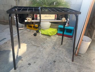 Double Burner Propane Outdoor Cooker Stand
