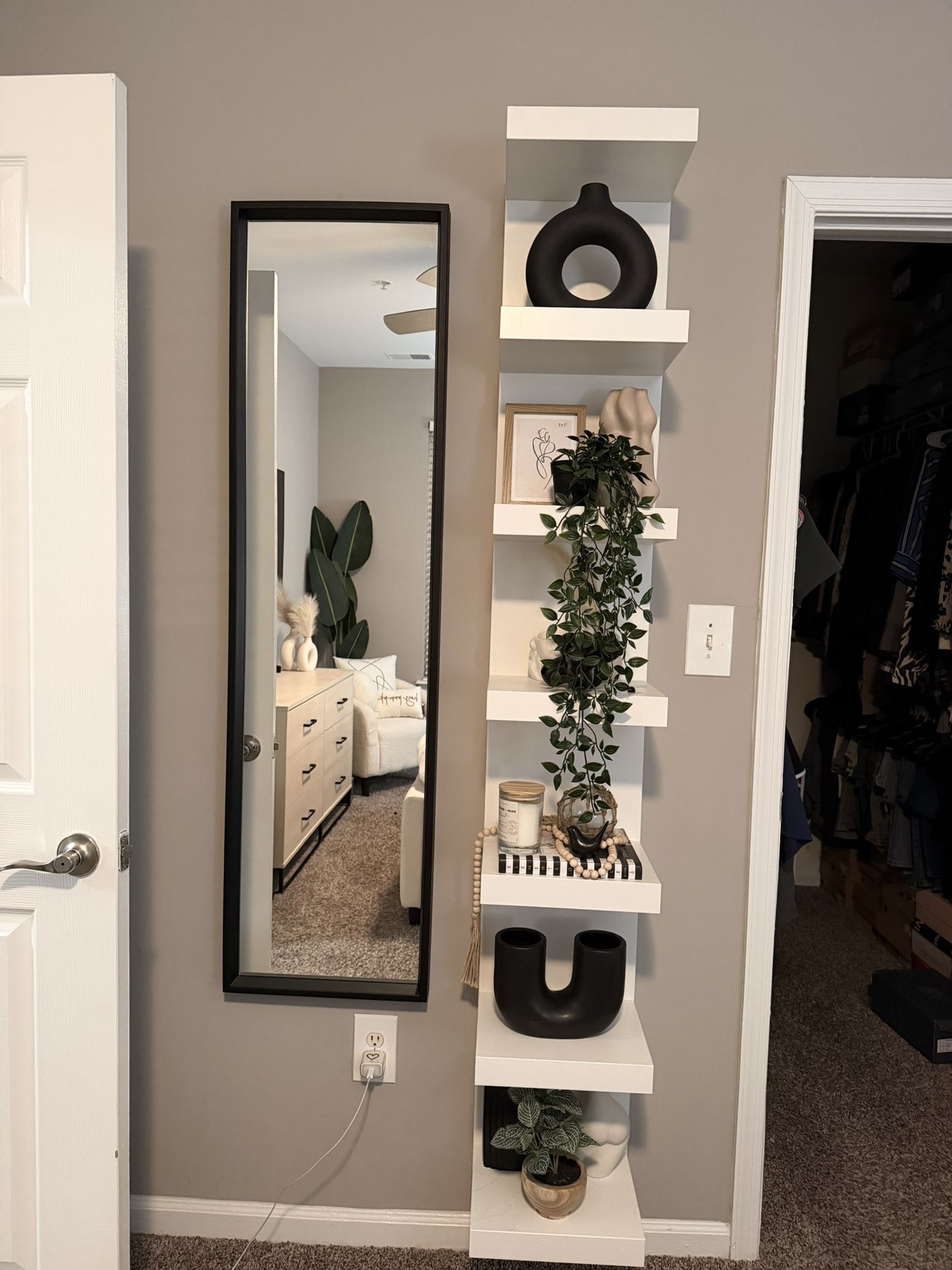 Wall-Mounted IKEA Lack Shelf + Full Decor Bundle