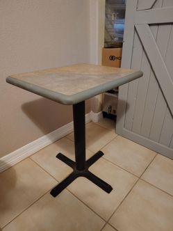 Square Bistro Table with Cast Iron Base