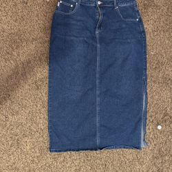 Jean Skirt Long Size 14