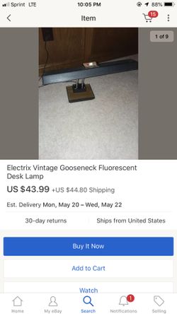Electrix Vintage Gooseneck Fluorescent Lamp