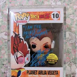 Planet Arlia Vegeta Funko Pop Auto + Authenticated