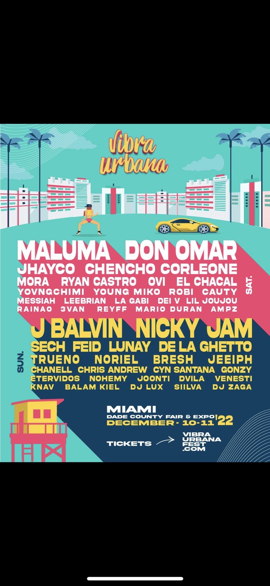 Vibra urbana Miami - 2 Tickets